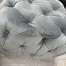 A&J Square Buttoned Footstool - Grey Velvet A&J Square Buttoned Footstool - Grey Velvet