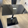 Black Glass Sofa Table - Marked Black Glass Sofa Table - Marked