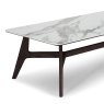 Natuzzi Editions - Plettro Coffee Table - Statuario Ceramic/Brown Ash Natuzzi Editions - Plettro Coffee Table - Statuario Ceramic/Brown Ash