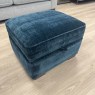 Conway Storage Stool in Prussian Fabric Conway Storage Stool in Prussian Fabric