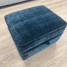 Conway Storage Stool in Prussian Fabric Conway Storage Stool in Prussian Fabric