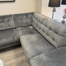 City Cornersofa - RHF Grey Velvet Fabric City Cornersofa - RHF Grey Velvet Fabric