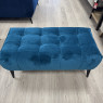 Skyscraper Rectangle Footstool in Teal Velvet Skyscraper Rectangle Footstool in Teal Velvet