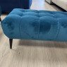 Skyscraper Rectangle Footstool in Teal Velvet Skyscraper Rectangle Footstool in Teal Velvet