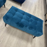 Skyscraper Rectangle Footstool in Teal Velvet Skyscraper Rectangle Footstool in Teal Velvet