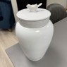 Large White Bird Top Lidded Jar Large White Bird Top Lidded Jar