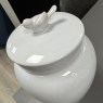 Large White Bird Top Lidded Jar Large White Bird Top Lidded Jar