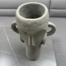 Grey Cement Face with Earrings Vase Grey Cement Face with Earrings Vase