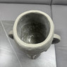 Grey Cement Face with Earrings Vase Grey Cement Face with Earrings Vase
