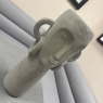 Grey Cement Face with Earrings Vase Grey Cement Face with Earrings Vase