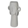 Grey Cement Face with Earrings Vase Grey Cement Face with Earrings Vase