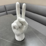 White Resin Hand Ornament - Peace White Resin Hand Ornament - Peace
