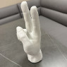 White Resin Hand Ornament - Peace White Resin Hand Ornament - Peace
