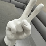 White Resin Hand Ornament - Peace White Resin Hand Ornament - Peace