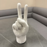 White Resin Hand Ornament - Peace White Resin Hand Ornament - Peace