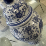 Small Blue and White Lidded Tempe Jar Small Blue and White Lidded Tempe Jar