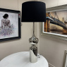 XL Nickel Finial Table Lamp with Linen Shade XL Nickel Finial Table Lamp with Linen Shade
