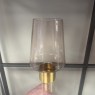Blush Glass Contemporary Vase with Brass Base Blush Glass Contemporary Vase with Brass Base