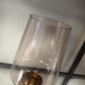 Blush Glass Contemporary Vase with Brass Base Blush Glass Contemporary Vase with Brass Base