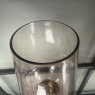 Blush Glass Contemporary Vase with Brass Base Blush Glass Contemporary Vase with Brass Base