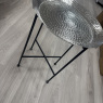 Side Table - Tray - Hammered Silver Finish Side Table - Tray - Hammered Silver Finish
