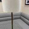 Marble & Brass Slimline Table Lamp - Damaged Shade Marble & Brass Slimline Table Lamp - Damaged Shade