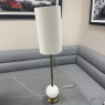 Marble & Brass Slimline Table Lamp - Damaged Shade Marble & Brass Slimline Table Lamp - Damaged Shade
