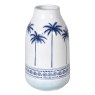 Blue Palm Tree Ceramic Vase Blue Palm Tree Ceramic Vase
