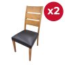 Set of 2 - Oak Chairs Set of 2 - Oak Chairs