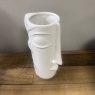 White Face Vase with Hair White Face Vase with Hair