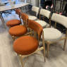 G Plan - Set of 6 Flora Chairs - Orange & Natural G Plan - Set of 6 Flora Chairs - Orange & Natural