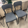 Set of 2 - Stackable Anthracite Chairs Set of 2 - Stackable Anthracite Chairs