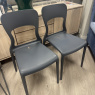 Set of 2 - Stackable Anthracite Chairs Set of 2 - Stackable Anthracite Chairs