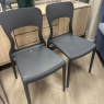 Set of 2 - Stackable Anthracite Chairs Set of 2 - Stackable Anthracite Chairs