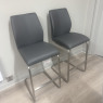 Set of 2 Metro Grey Barstools Set of 2 Metro Grey Barstools