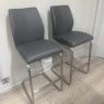 Set of 2 Metro Grey Barstools Set of 2 Metro Grey Barstools
