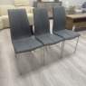 Alibi - Set of 3 Grey Dining Chairs Alibi - Set of 3 Grey Dining Chairs