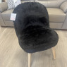 Black Faux Fur Occasional Chair Black Faux Fur Occasional Chair