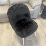 Black Faux Fur Occasional Chair Black Faux Fur Occasional Chair