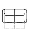Natuzzi Editions - Baltimora - F46 - 3 Seater Sofa 2 Cushion with Electric Motion Natuzzi Editions - Baltimora - F46 - 3 Seater Sofa 2 Cushion with Electric Motion