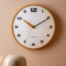 Wall Clock Brisk Dome - Ochre Yellow Wall Clock Brisk Dome - Ochre Yellow