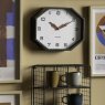 Wall Clock Modern Factory Octagon - Black Wall Clock Modern Factory Octagon - Black
