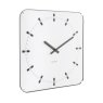 Wall Clock Sucinto Dome Square - White Wall Clock Sucinto Dome Square - White