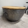Metal & Wood - Storage Round Table Metal & Wood - Storage Round Table
