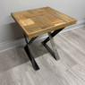 Hickory Lamp Table - Metal Base Hickory Lamp Table - Metal Base