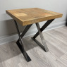 Hickory Lamp Table - Metal Base Hickory Lamp Table - Metal Base