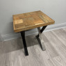 Hickory Lamp Table - Metal Base Hickory Lamp Table - Metal Base
