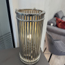 Luxe Fluted Nickel Cylinder - Table Lamp Luxe Fluted Nickel Cylinder - Table Lamp
