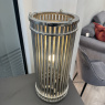 Luxe Fluted Nickel Cylinder - Table Lamp Luxe Fluted Nickel Cylinder - Table Lamp