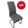 Set of 4 - Mischa Chairs - Grey with Grey Frame Set of 4 - Mischa Chairs - Grey with Grey Frame